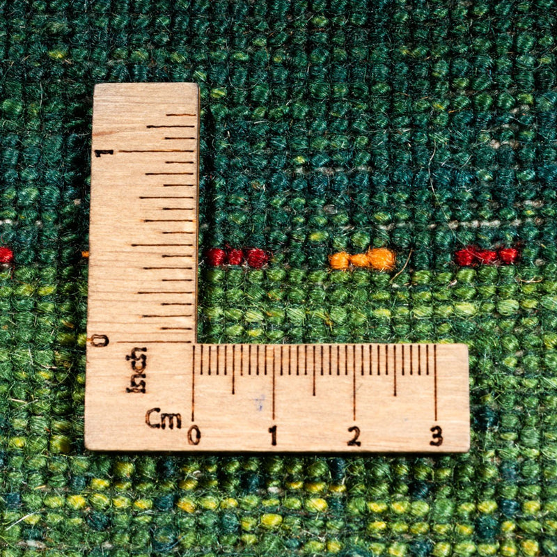 Dywan Gabbeh - Loribaft Perski - 182 x 128 cm - zielona