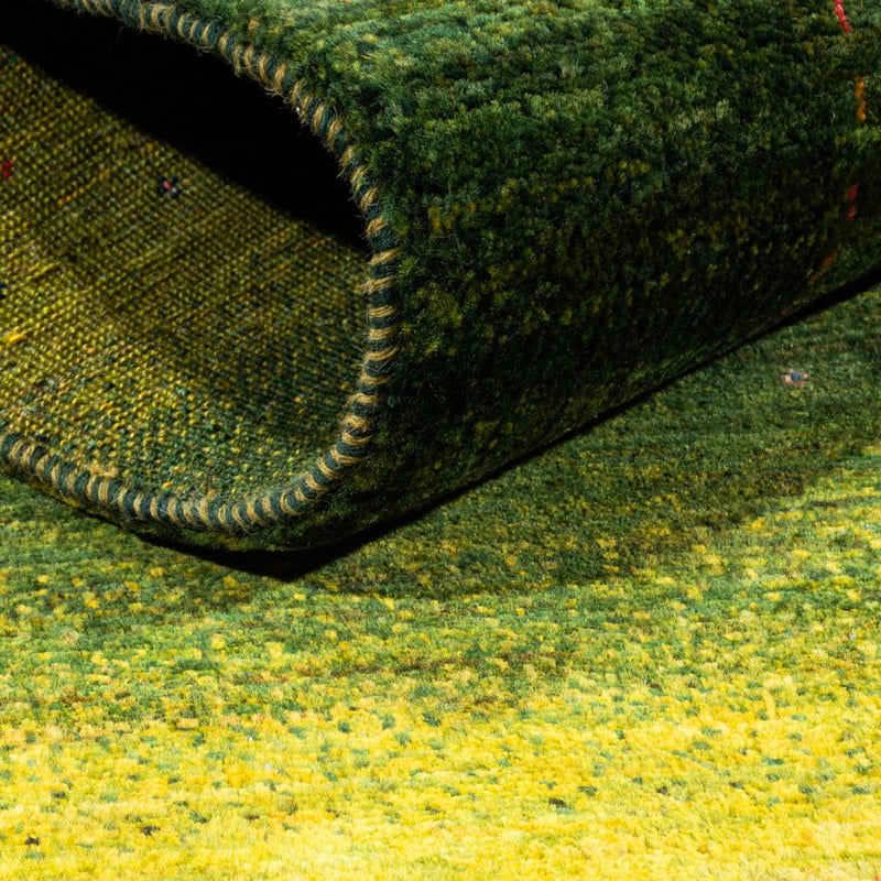 Dywan Gabbeh - Loribaft Perski - 154 x 100 cm - zielona