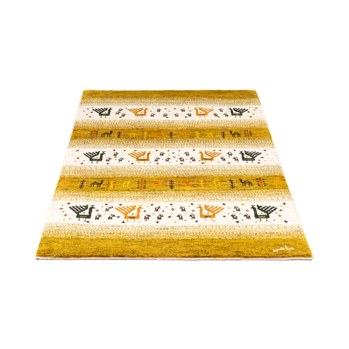 Dywan Gabbeh - Loribaft Perski - 128 x 82 cm - wielokolorowy