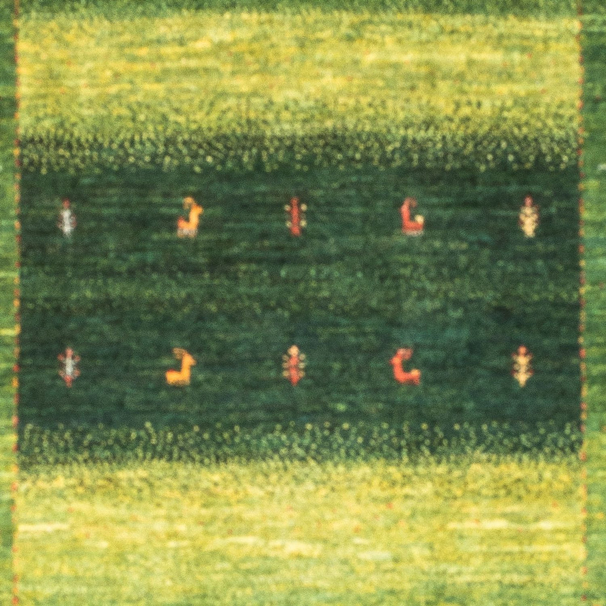 Dywan Gabbeh - Loribaft Perski - 148 x 98 cm - zielona