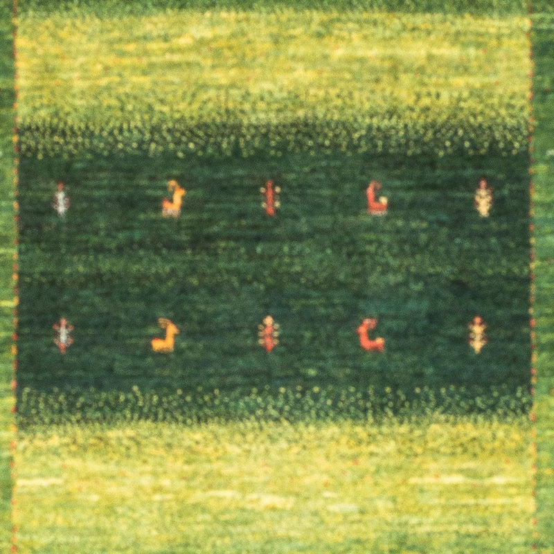 Dywan Gabbeh - Loribaft Perski - 148 x 98 cm - zielona