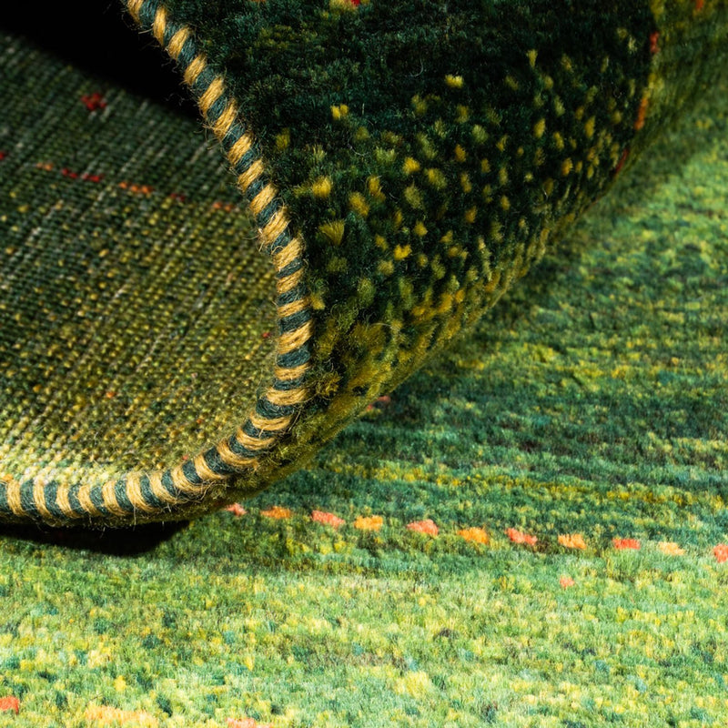 Dywan Gabbeh - Loribaft Perski - 148 x 98 cm - zielona