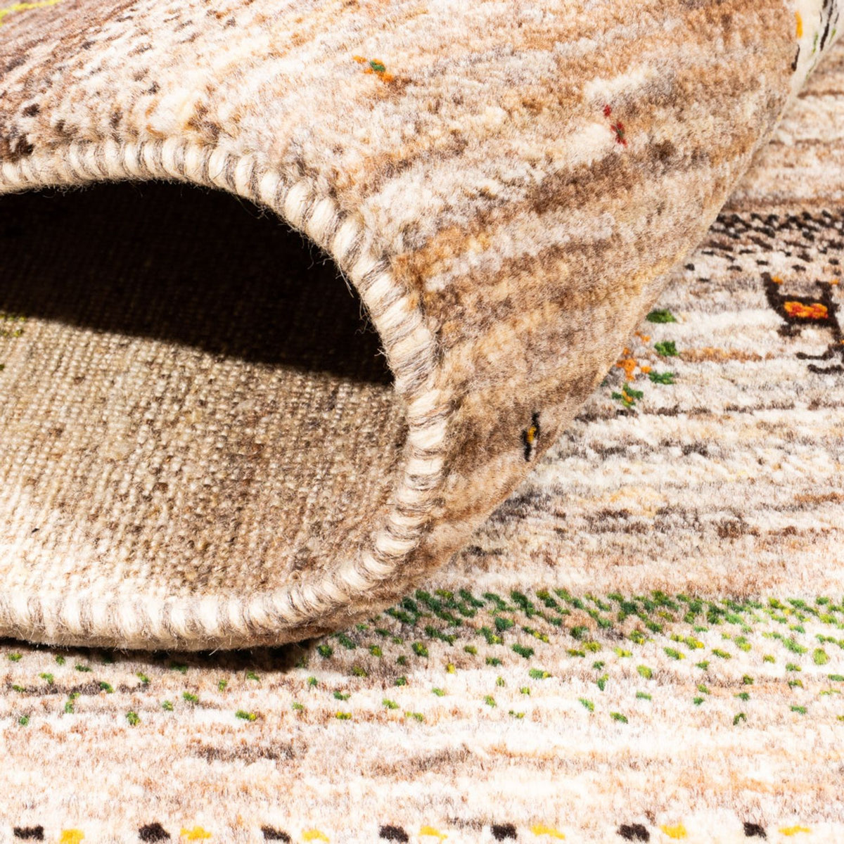 Dywan Gabbeh - Loribaft Perski - 231 x 175 cm - szary