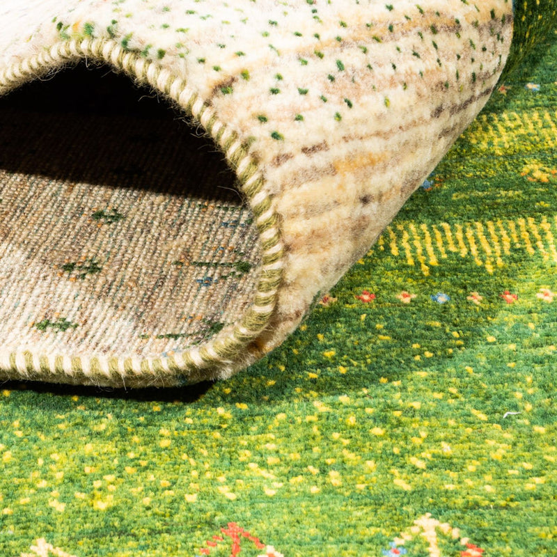 Dywan Gabbeh - Loribaft Perski - 238 x 180 cm - zielona