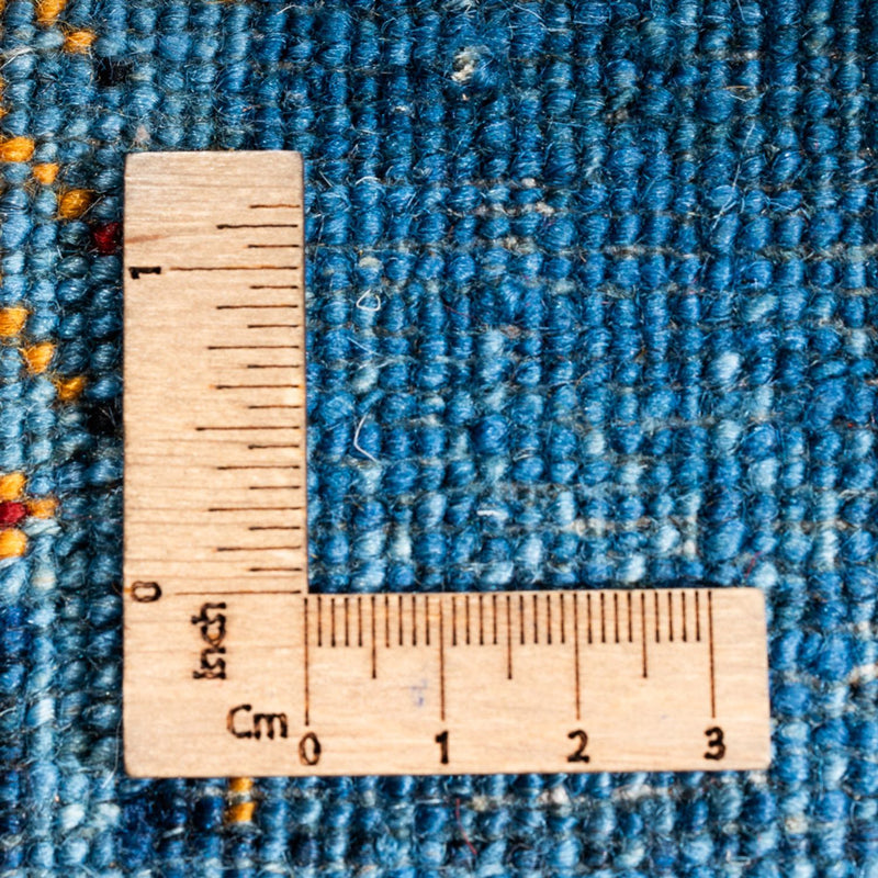 Dywan Gabbeh - Loribaft Perski - 183 x 126 cm - niebieski