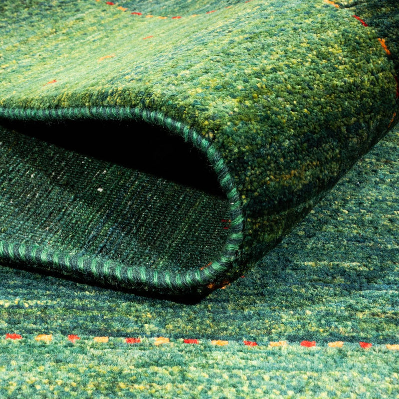 Dywan Gabbeh - Loribaft Perski - 192 x 126 cm - zielona