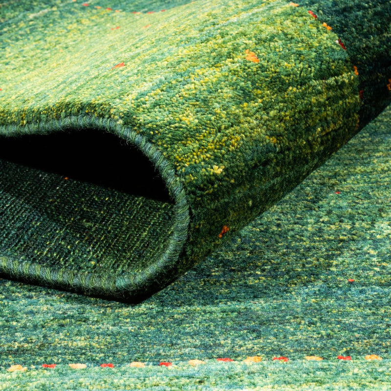 Dywan Gabbeh - Loribaft Perski - 187 x 127 cm - zielona