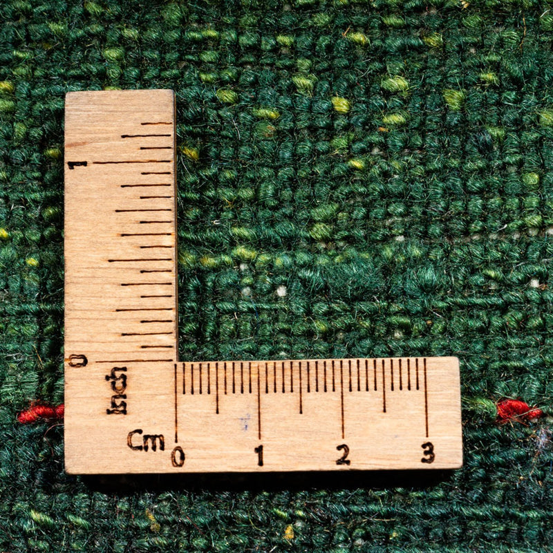 Dywan Gabbeh - Loribaft Perski - 187 x 127 cm - zielona