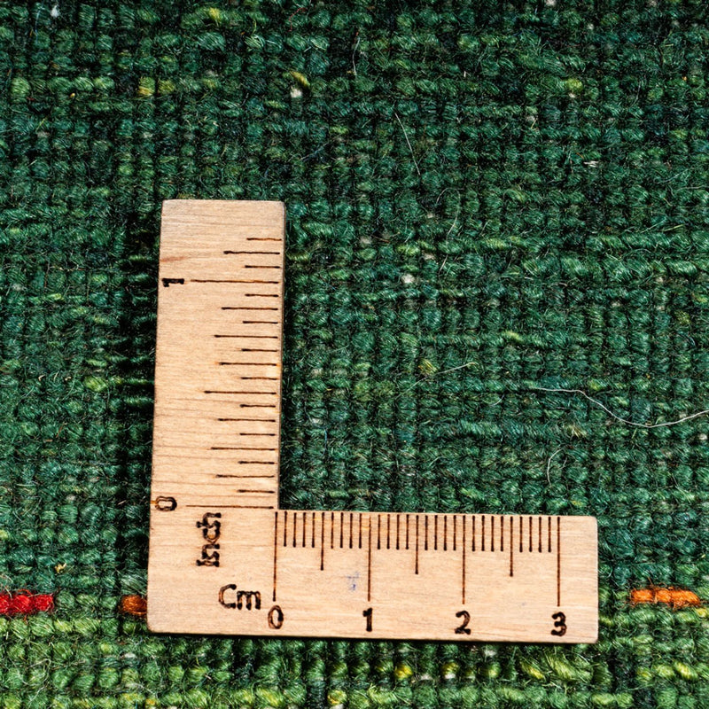 Dywan Gabbeh - Loribaft Perski - 190 x 132 cm - zielona