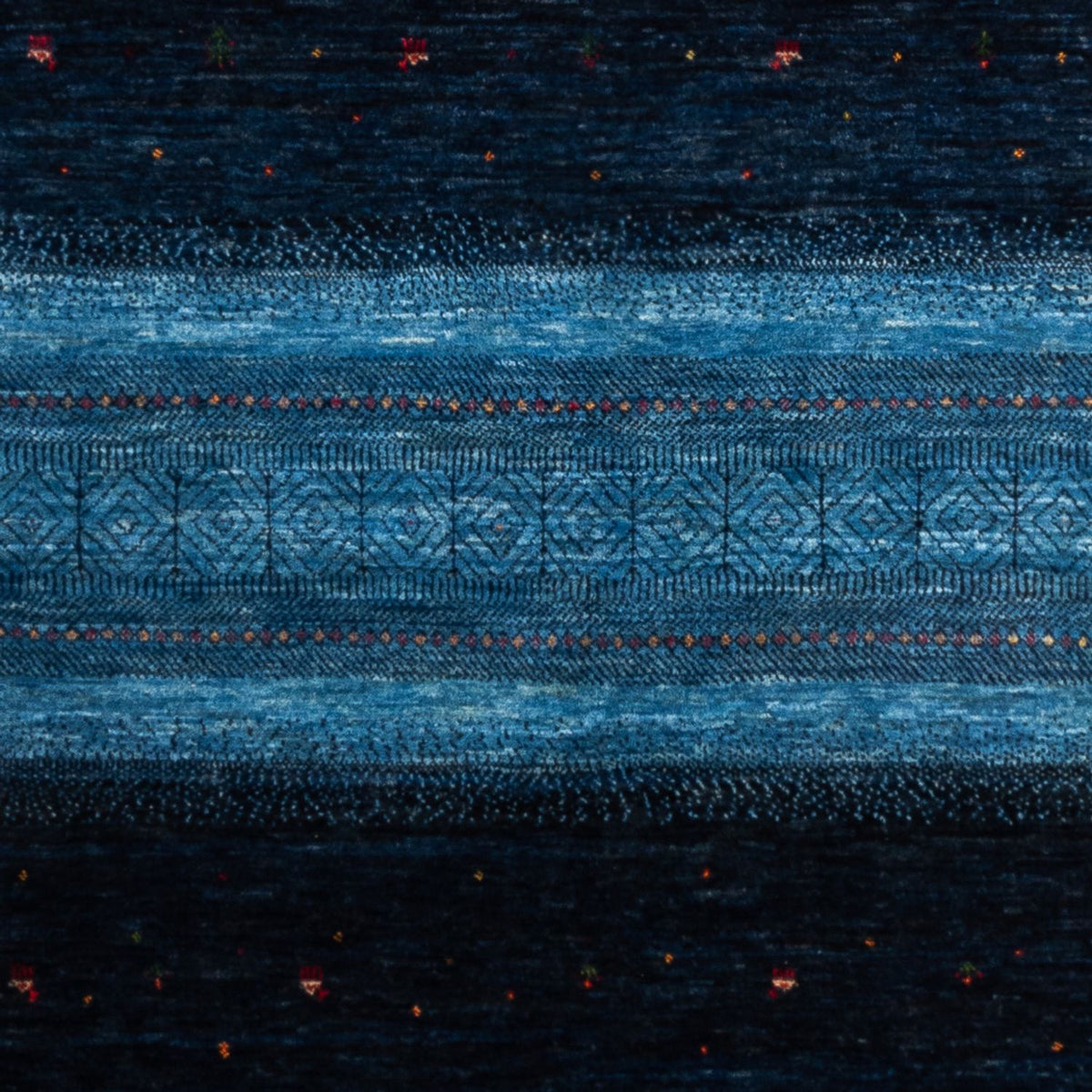 Dywan Gabbeh - Loribaft Perski - 256 x 180 cm - niebieski