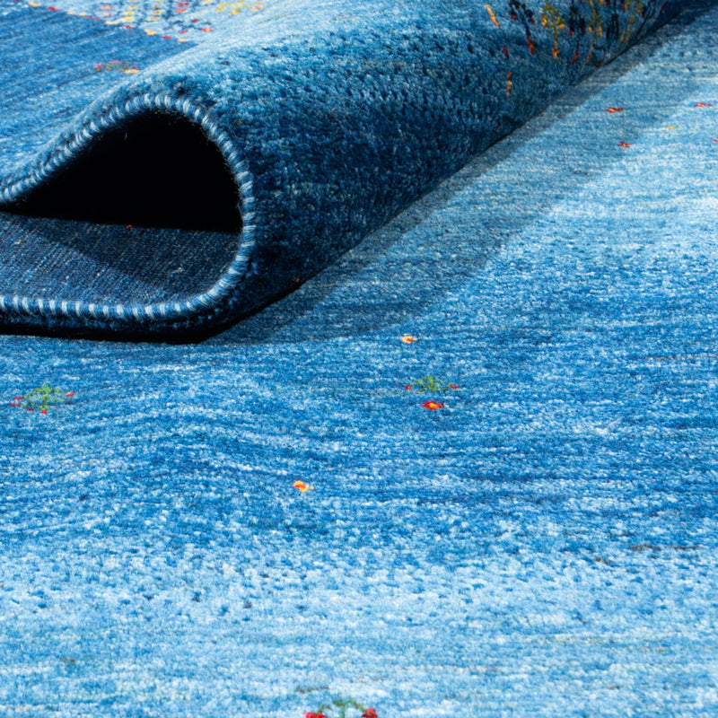 Dywan Gabbeh - Loribaft Perski - 331 x 228 cm - niebieski