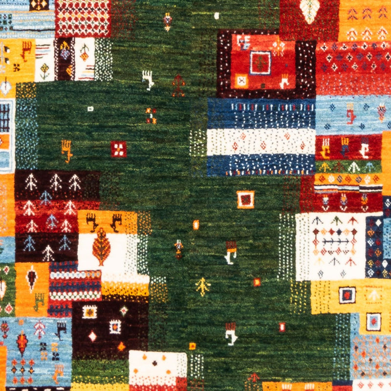 Dywan Gabbeh - Loribaft Perski - 244 x 176 cm - zielona