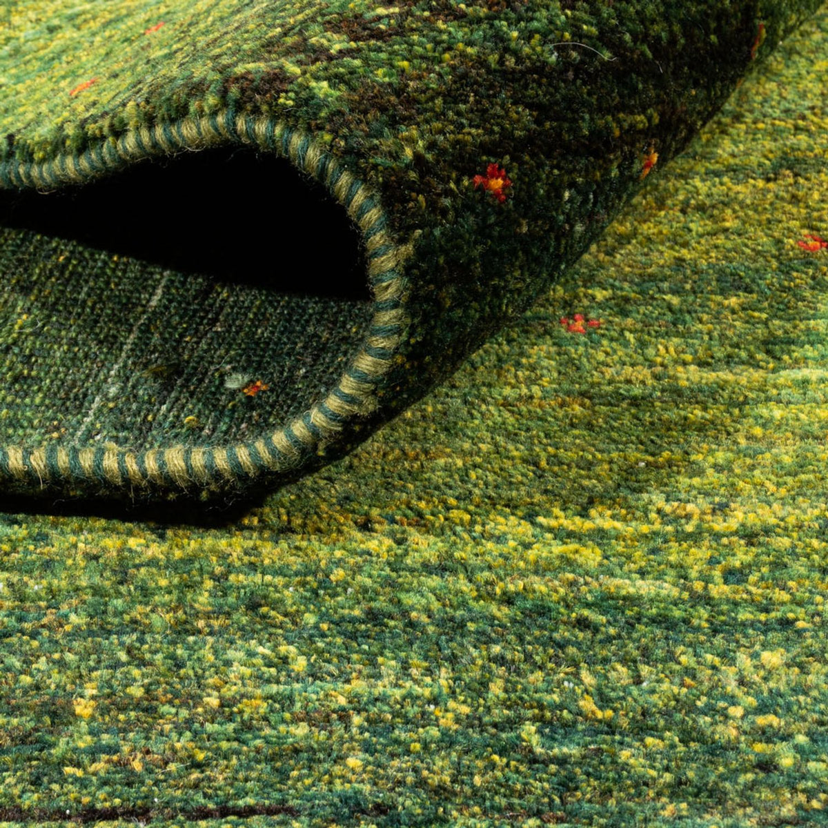 Dywan Gabbeh - Loribaft Perski - 236 x 166 cm - zielona