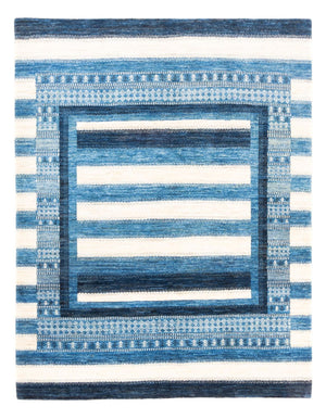 Dywan Gabbeh - Loribaft Perski - Royal - 222 x 172 cm - niebieski