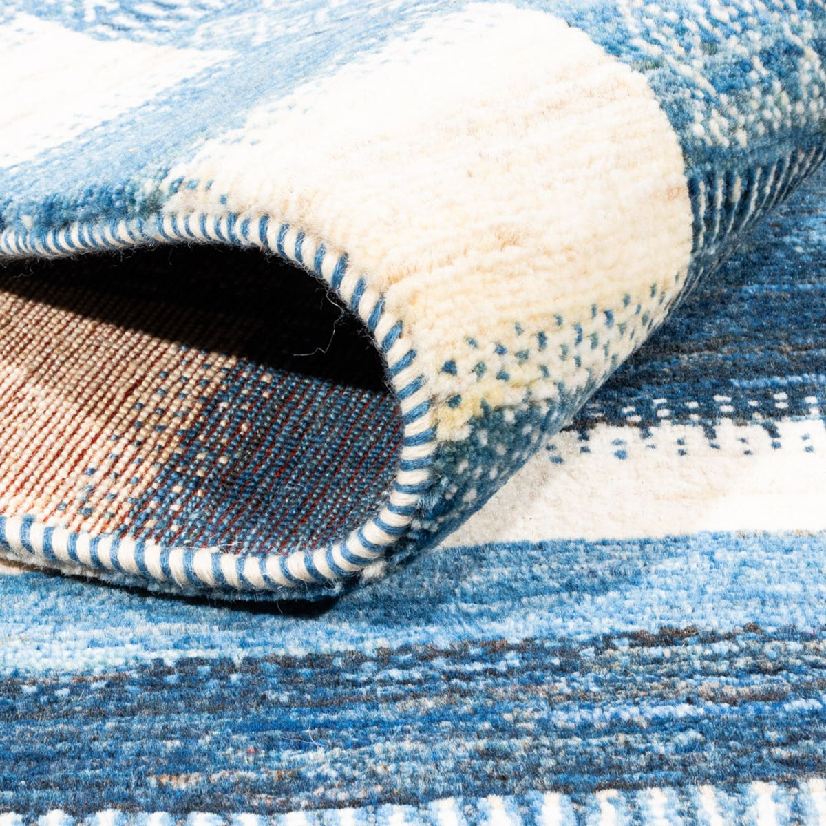 Dywan Gabbeh - Loribaft Perski - Royal - 222 x 172 cm - niebieski