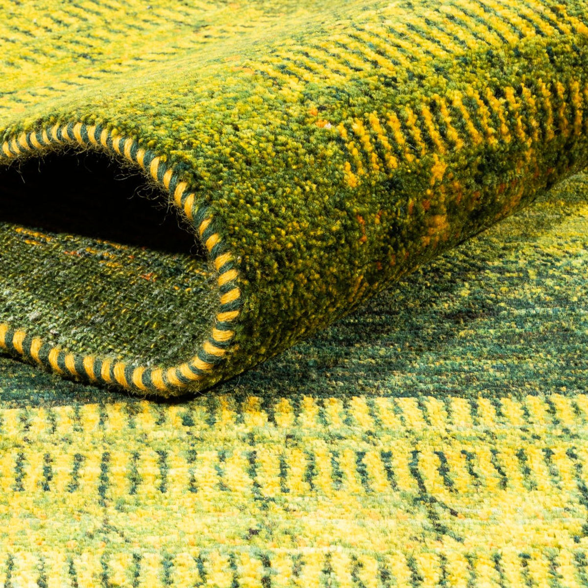 Dywan Gabbeh - Loribaft Perski - 298 x 216 cm - zielona