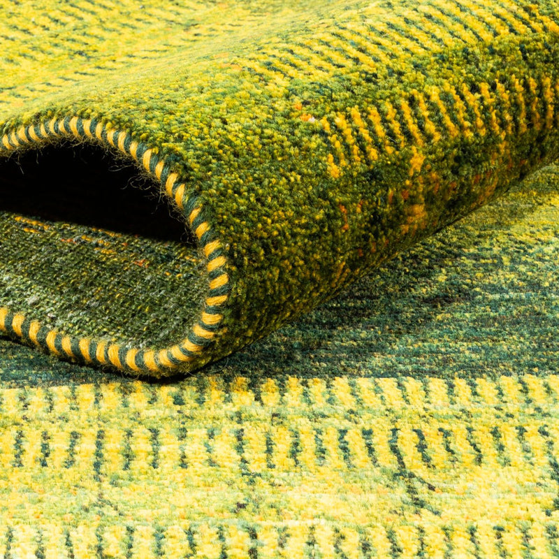 Dywan Gabbeh - Loribaft Perski - 298 x 216 cm - zielona