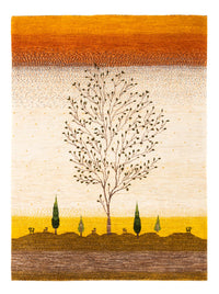 Dywan Gabbeh - Loribaft Perski - 175 x 129 cm - złoto