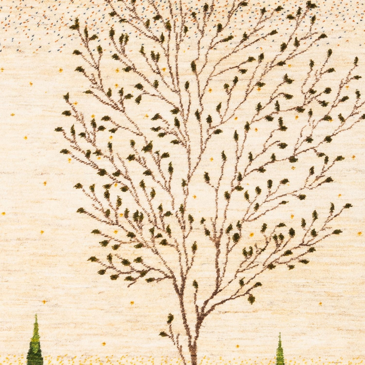 Dywan Gabbeh - Loribaft Perski - 175 x 129 cm - złoto