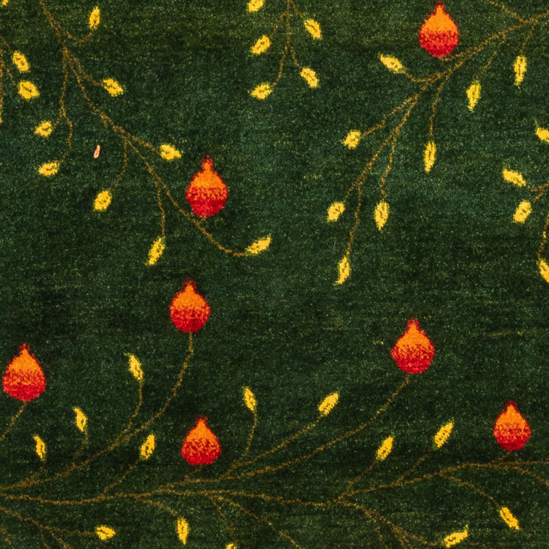 Dywan Gabbeh - Loribaft Perski - 191 x 126 cm - zielona