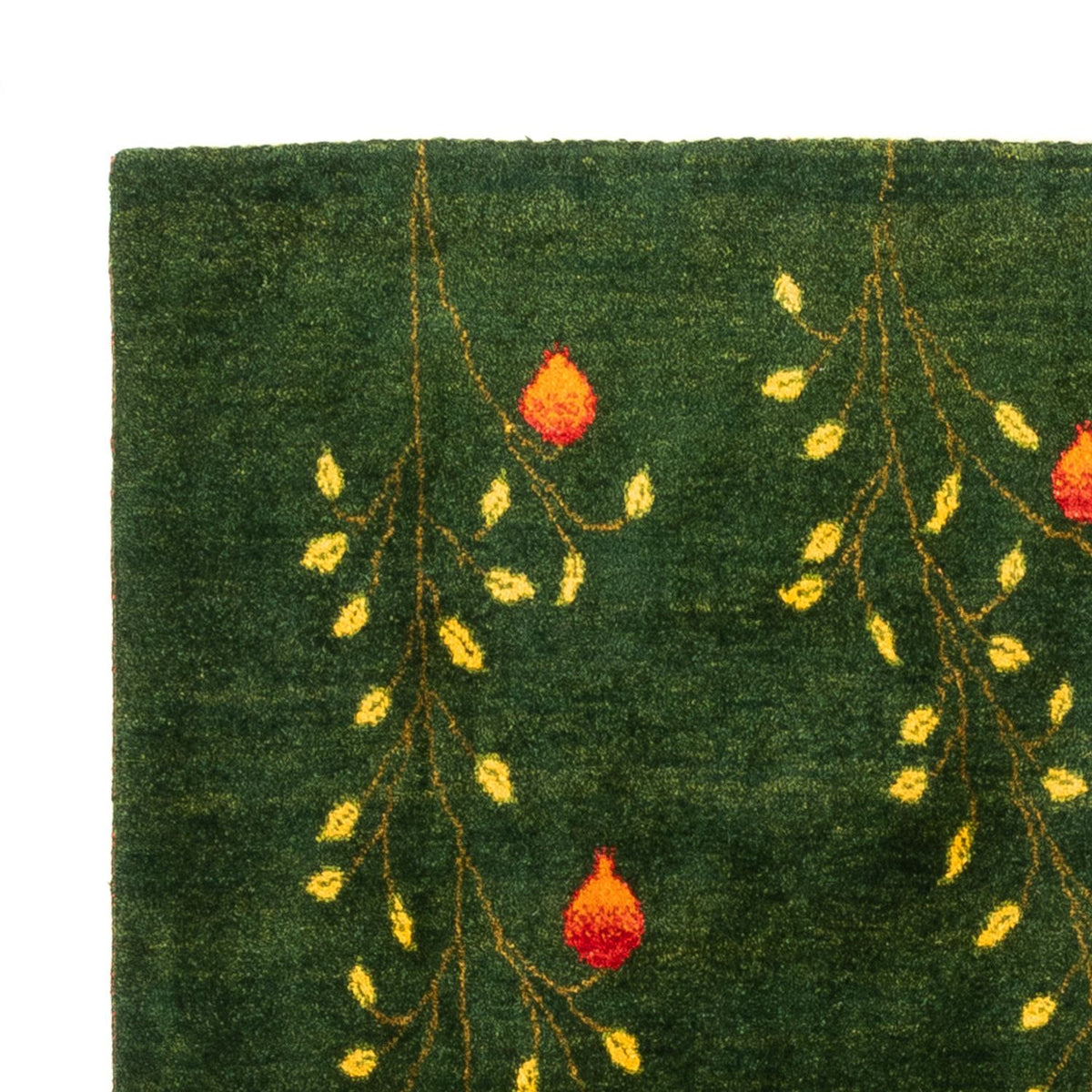 Dywan Gabbeh - Loribaft Perski - 191 x 126 cm - zielona