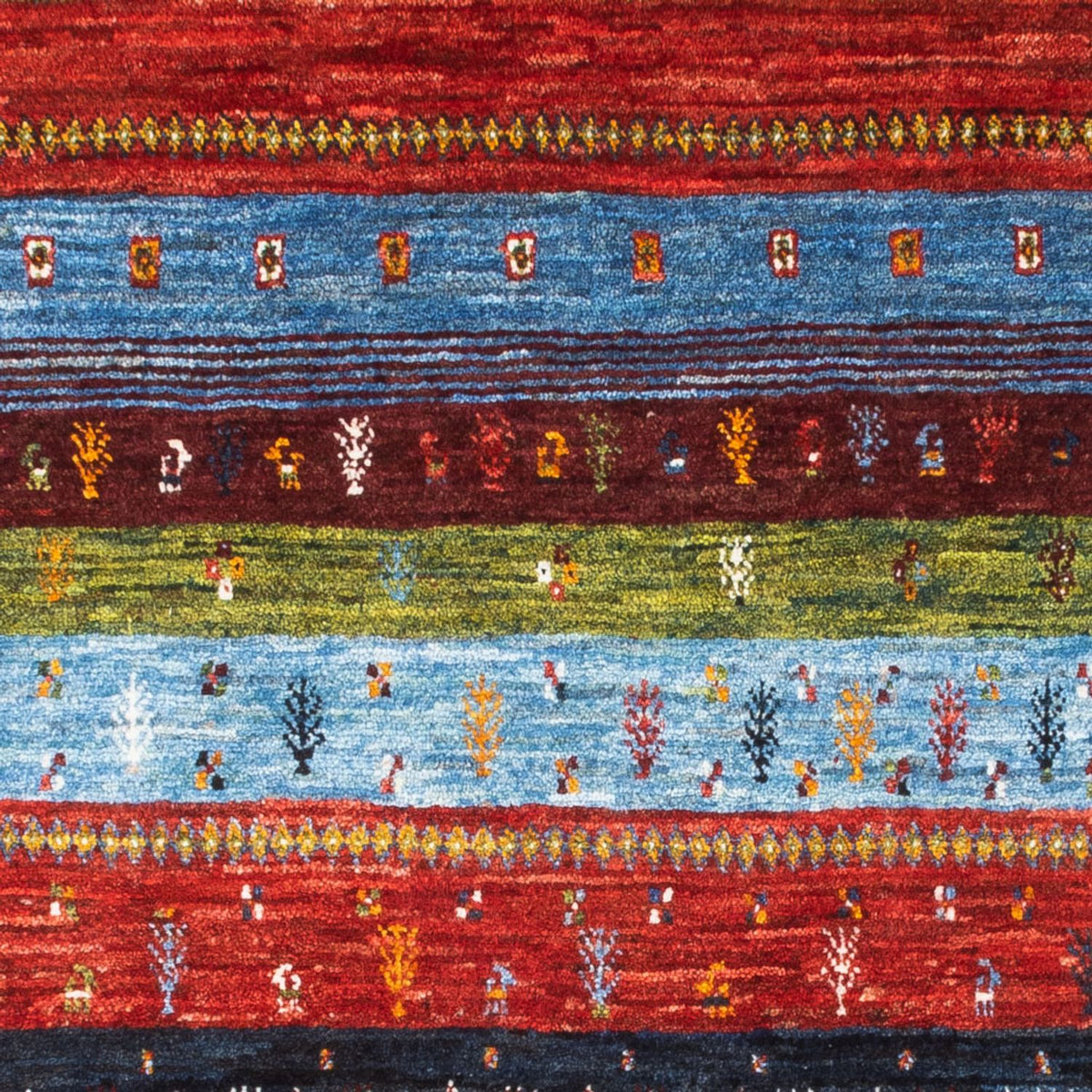 Dywan Gabbeh - Loribaft Perski - Royal - 156 x 105 cm - wielokolorowy