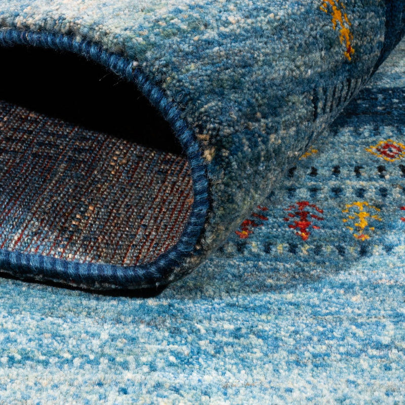 Dywan Gabbeh - Loribaft Perski - Royal - 180 x 123 cm - niebieski