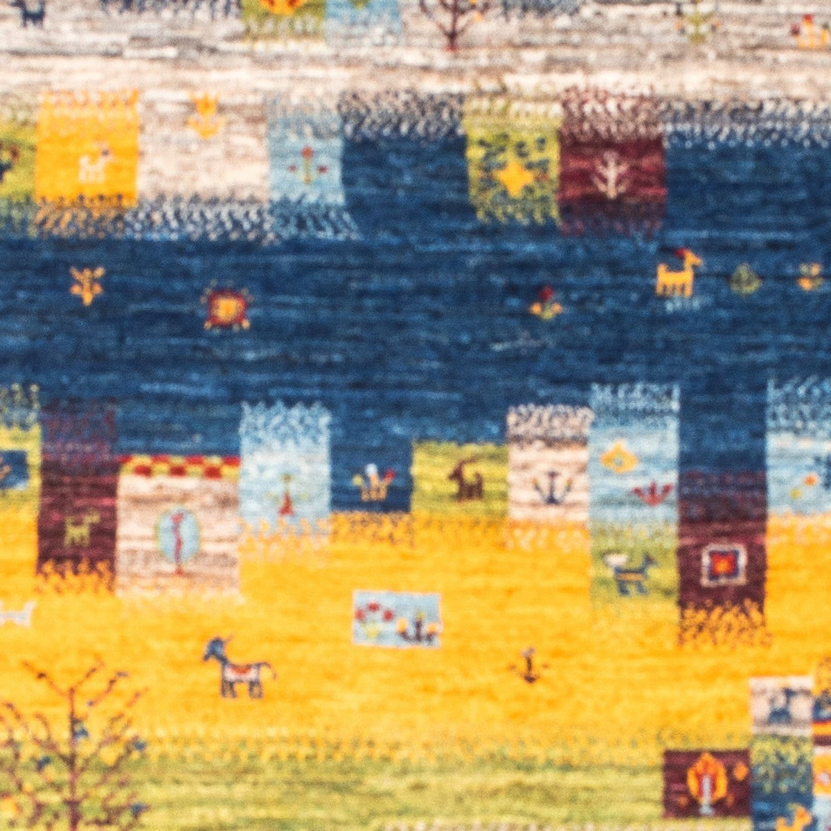 Dywan Gabbeh - Loribaft Perski - Royal - 141 x 107 cm - wielokolorowy