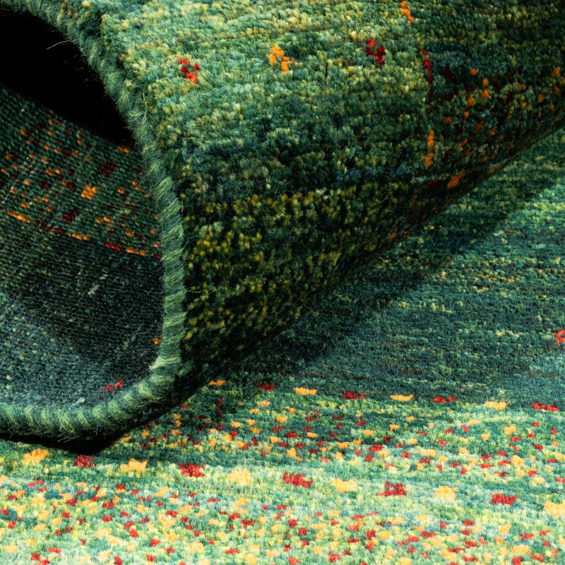 Dywan Gabbeh - Loribaft Perski - 145 x 100 cm - zielona