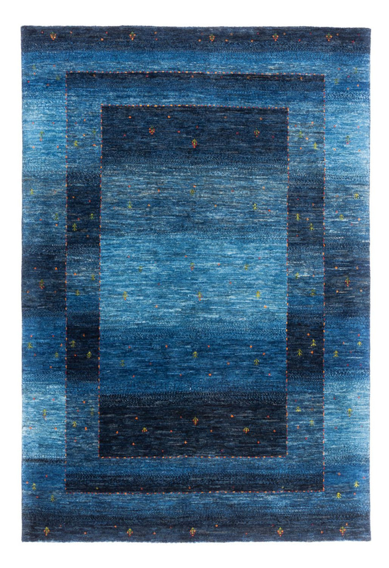 Dywan Gabbeh - Loribaft Perski - 210 x 146 cm - niebieski