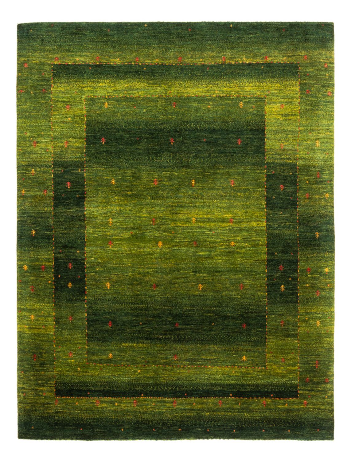 Dywan Gabbeh - Loribaft Perski - 200 x 150 cm - zielona