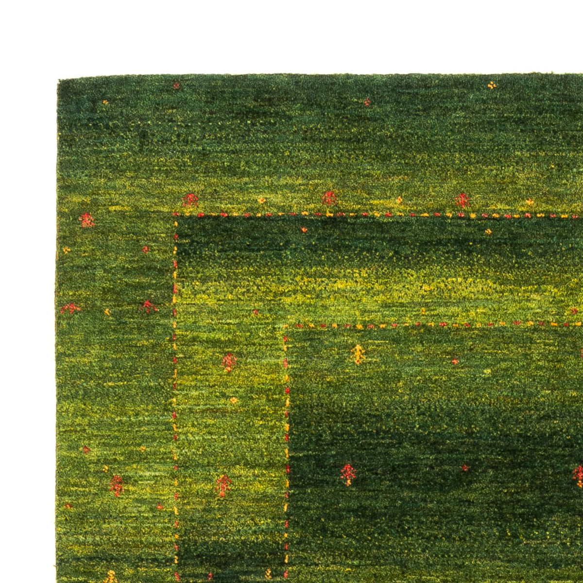 Dywan Gabbeh - Loribaft Perski - 200 x 150 cm - zielona