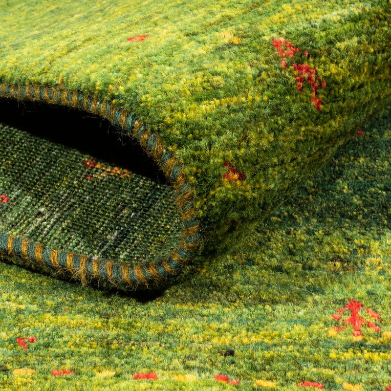 Dywan Gabbeh - Loribaft Perski - 200 x 150 cm - zielona