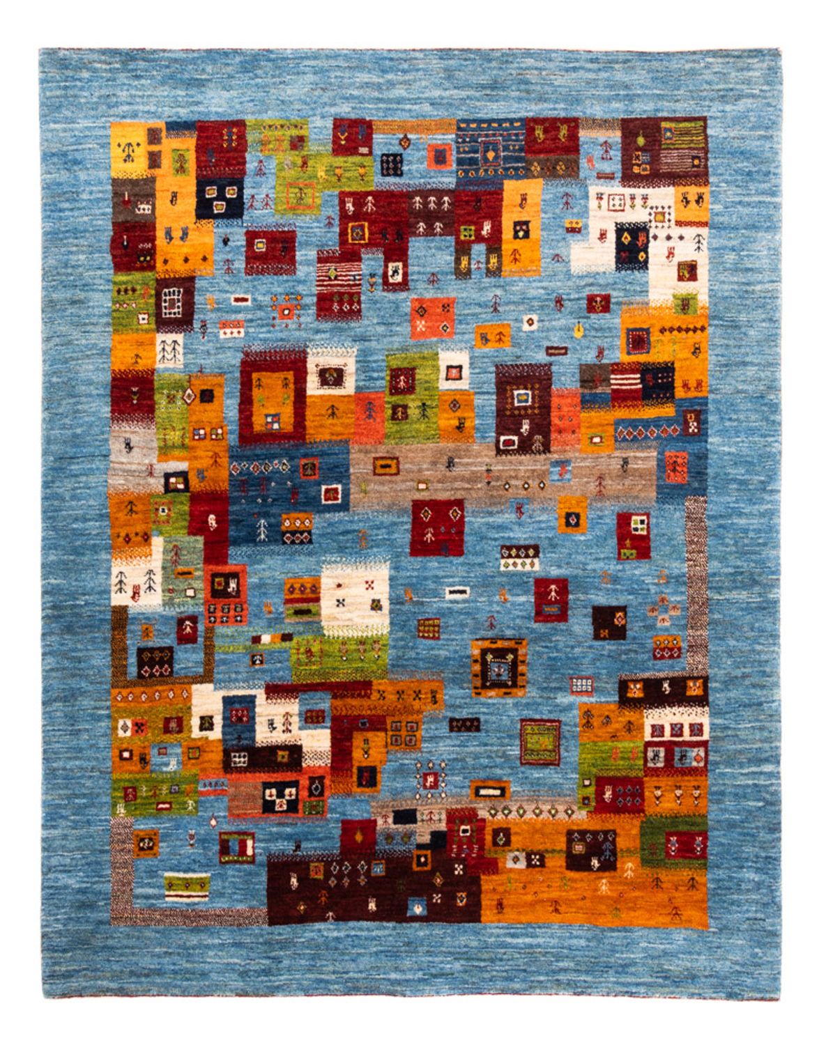 Dywan Gabbeh - Loribaft Perski - Royal - 198 x 155 cm - wielokolorowy