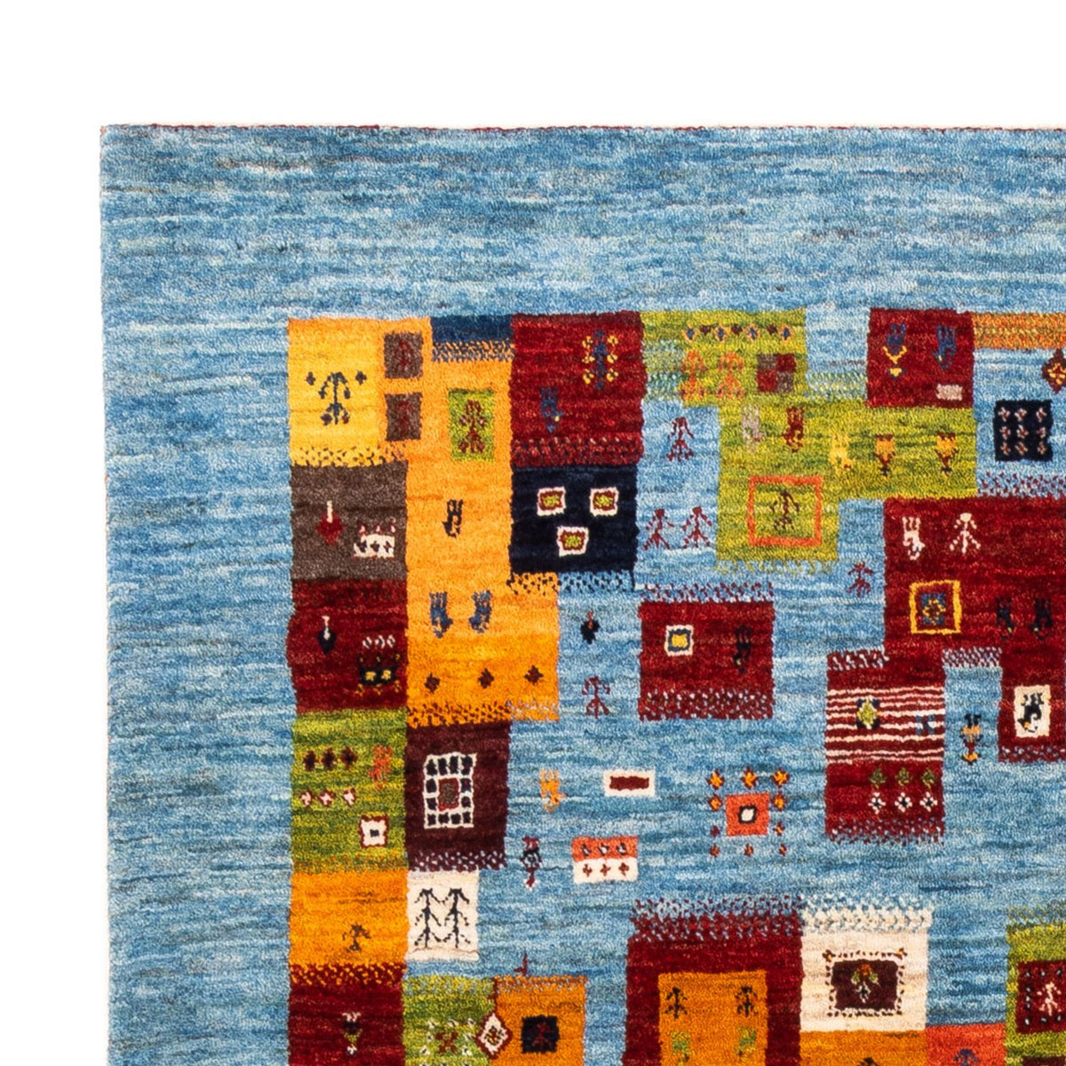 Dywan Gabbeh - Loribaft Perski - Royal - 198 x 155 cm - wielokolorowy