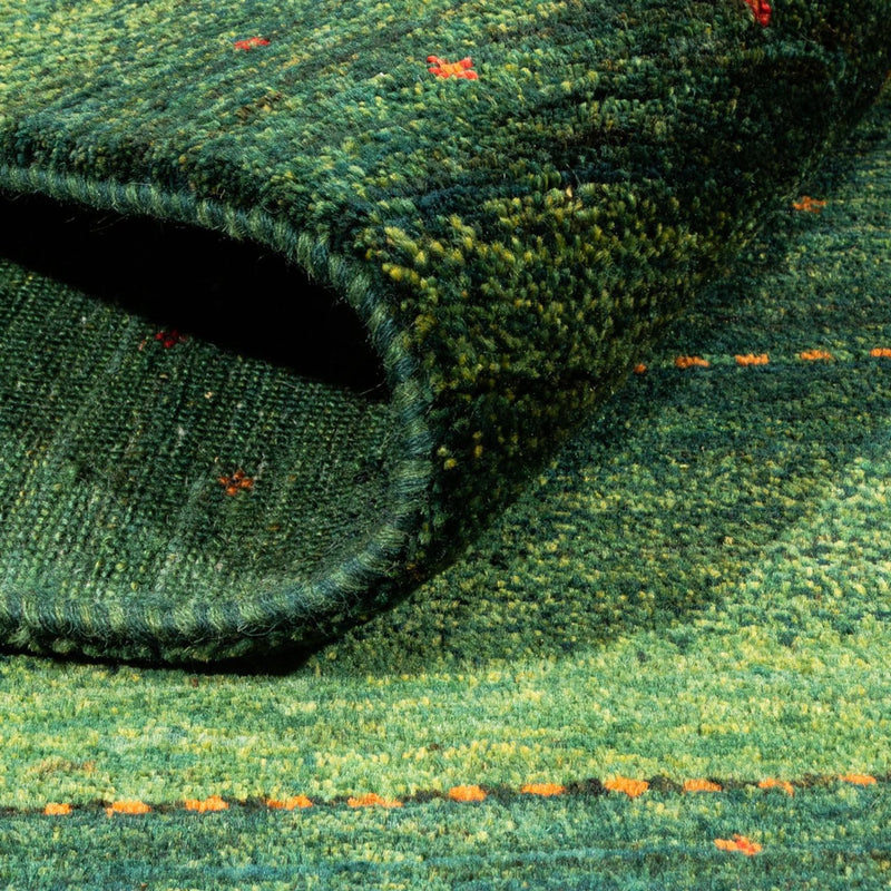 Dywan Gabbeh - Loribaft Perski - 184 x 154 cm - zielona