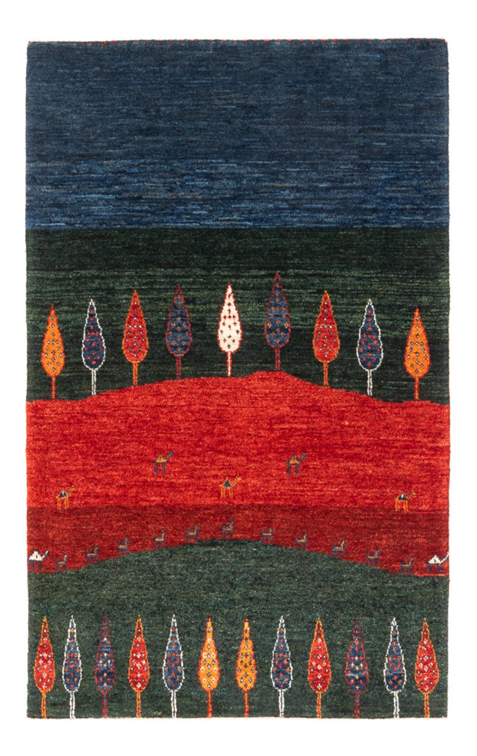 Dywan Gabbeh - Loribaft Perski - Royal - 126 x 86 cm - wielokolorowy