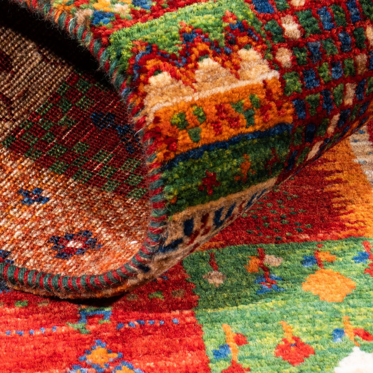 Dywan Gabbeh - Loribaft Perski - Royal - 137 x 88 cm - wielokolorowy