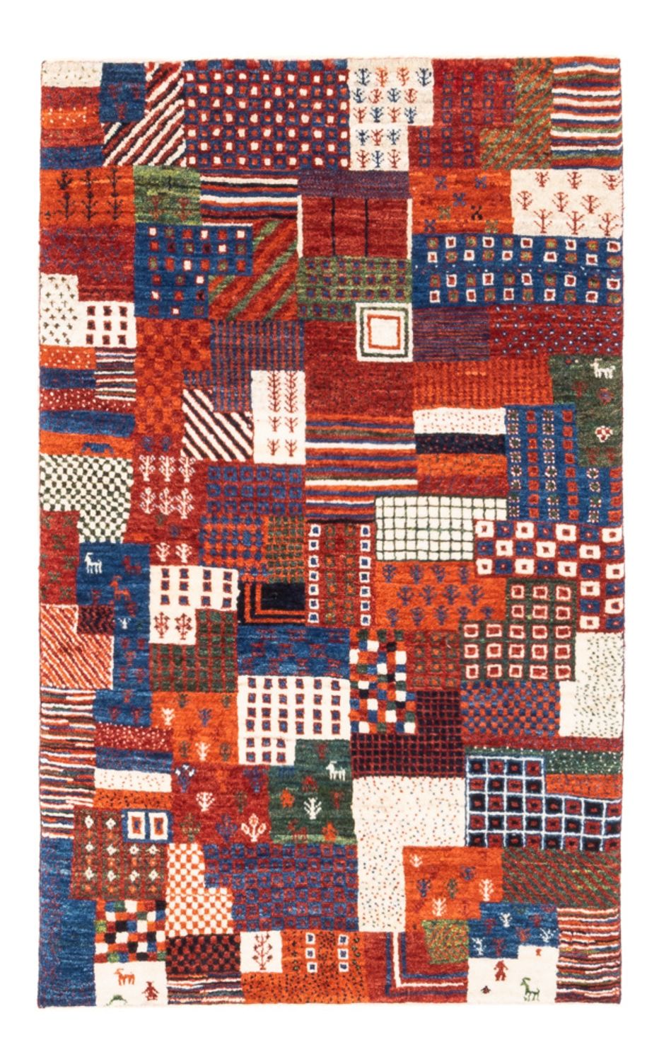 Dywan Gabbeh - Loribaft Perski - Royal - 123 x 80 cm - wielokolorowy