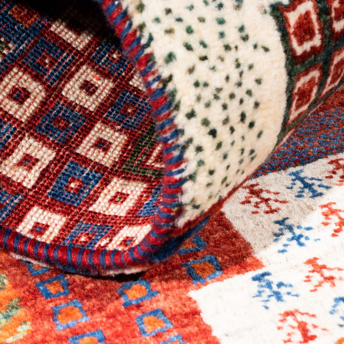 Dywan Gabbeh - Loribaft Perski - Royal - 123 x 80 cm - wielokolorowy