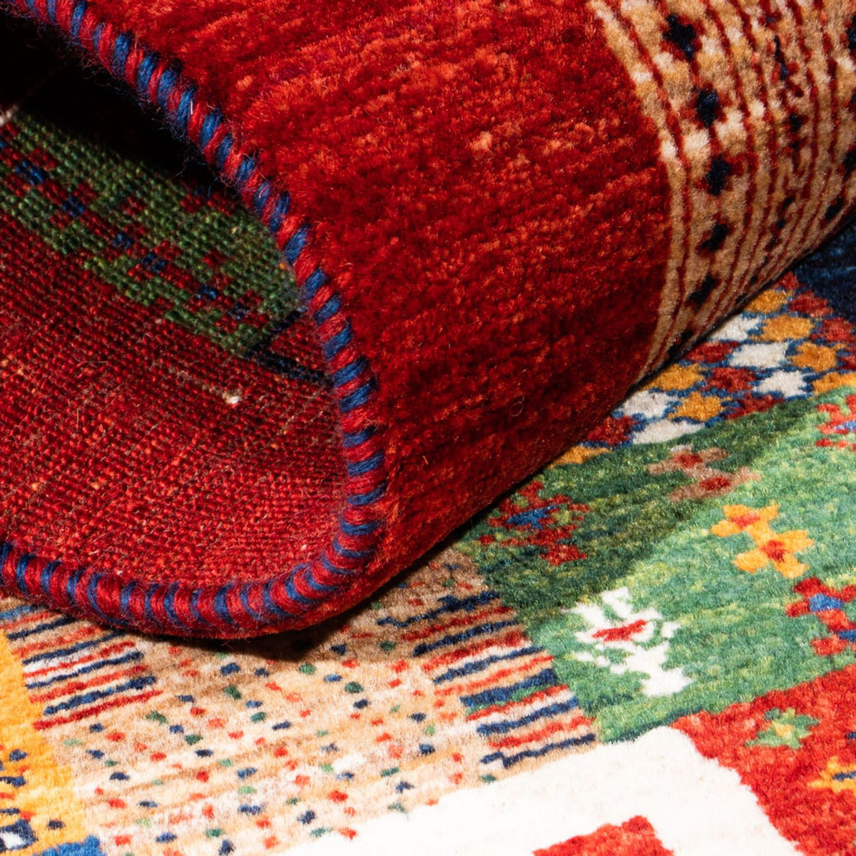 Dywan Gabbeh - Loribaft Perski - Royal - 128 x 80 cm - wielokolorowy