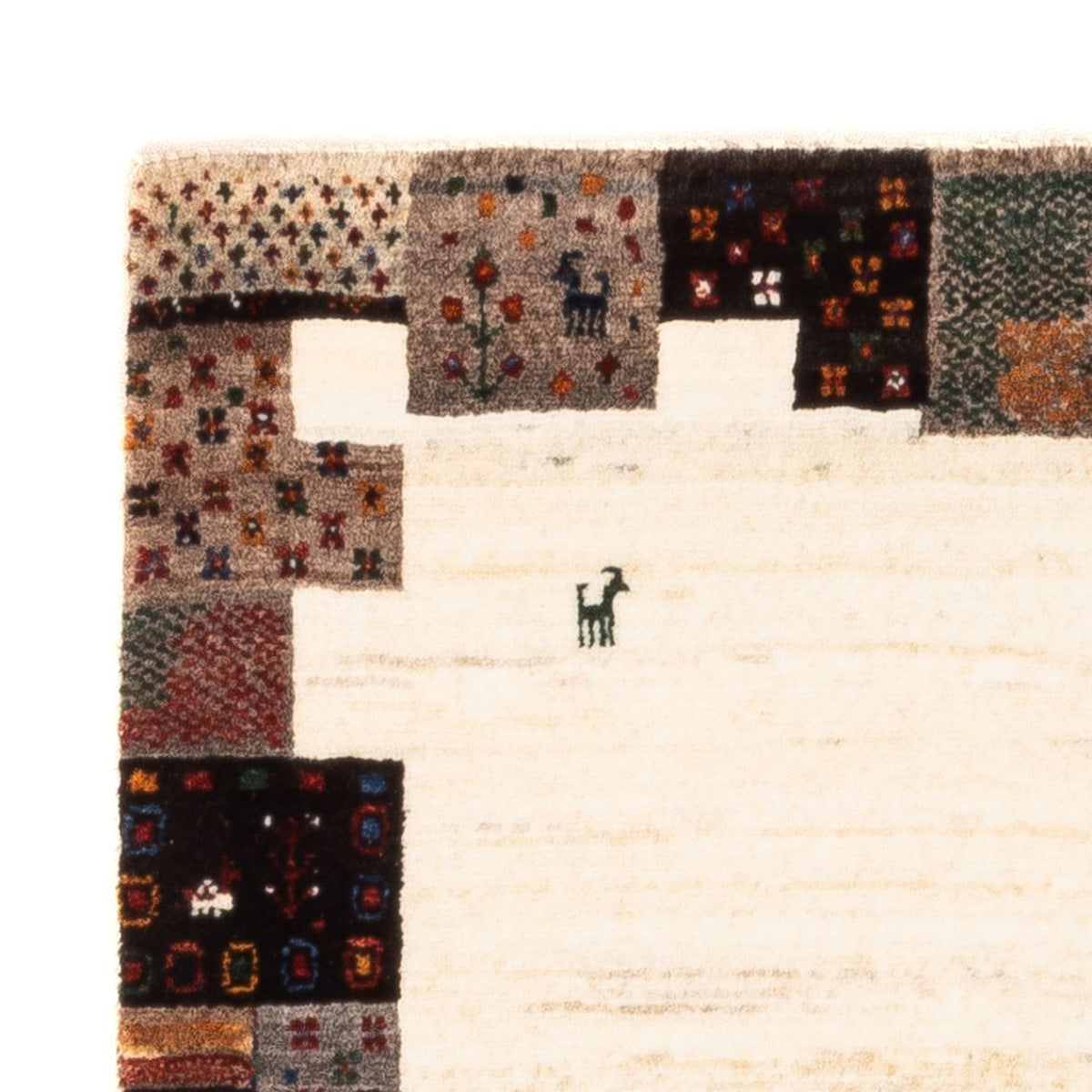 Dywan Gabbeh - Loribaft Perski - Royal - 125 x 90 cm - kremowy