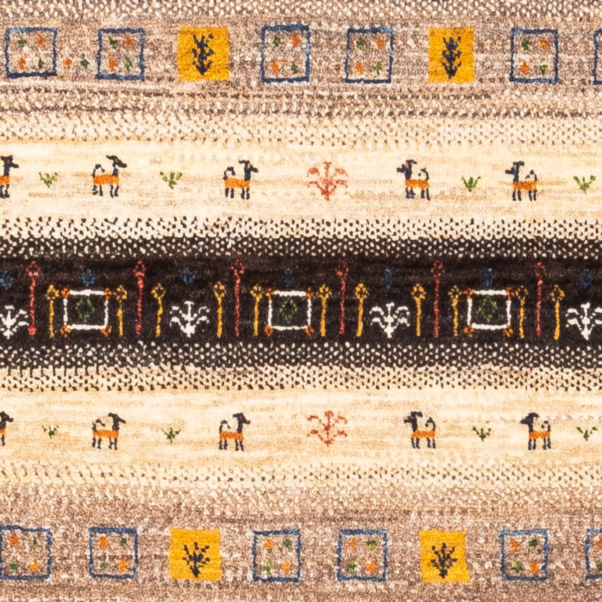 Dywan Gabbeh - Loribaft Perski - Royal - 135 x 87 cm - wielokolorowy