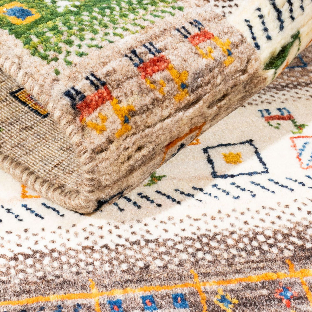 Dywan Gabbeh - Loribaft Perski - Royal - 135 x 87 cm - wielokolorowy