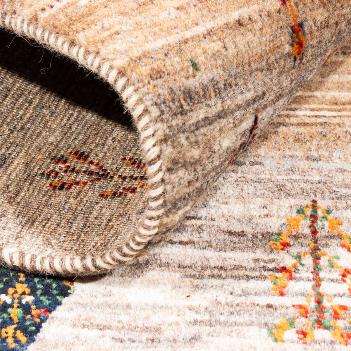 Dywan Gabbeh - Loribaft Perski - Royal - 125 x 85 cm - szary