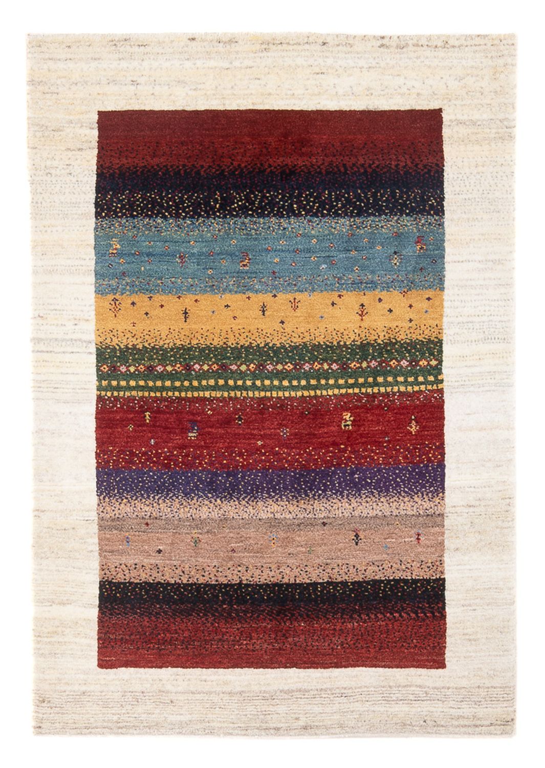 Dywan Gabbeh - Loribaft Perski - Royal - 130 x 85 cm - wielokolorowy