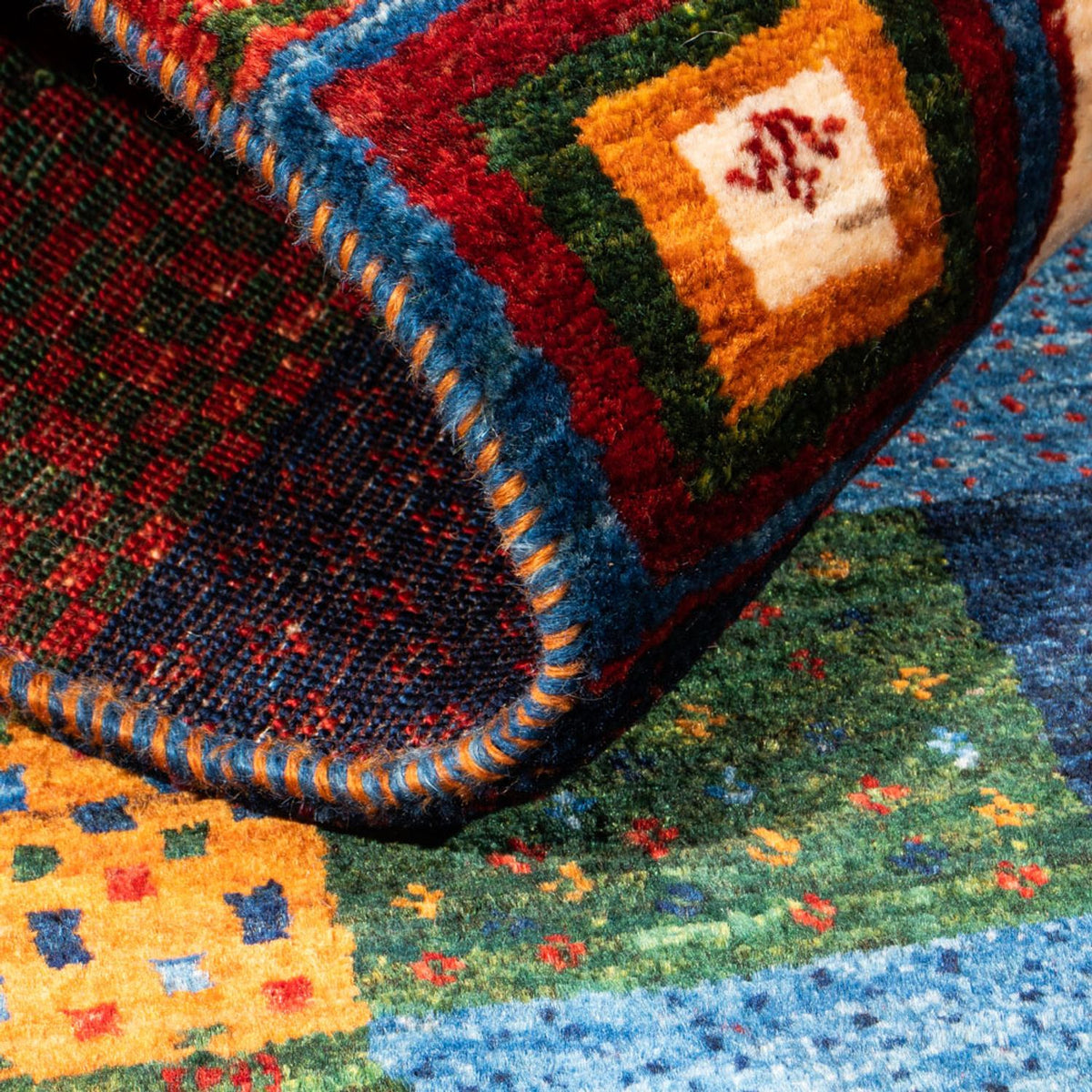 Dywan Gabbeh - Loribaft Perski - Royal - 128 x 84 cm - wielokolorowy