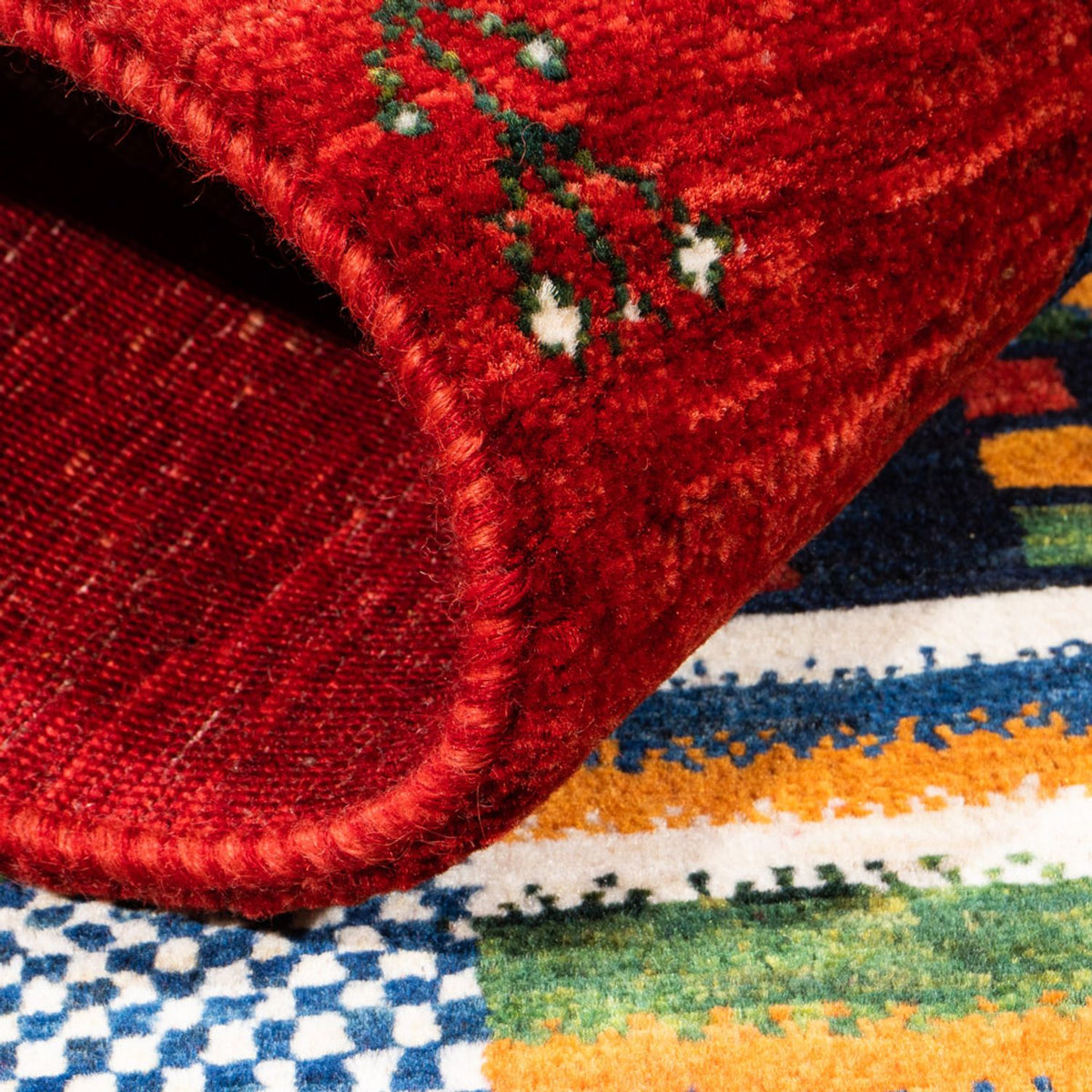 Dywan Gabbeh - Loribaft Perski - Royal - 125 x 93 cm - wielokolorowy