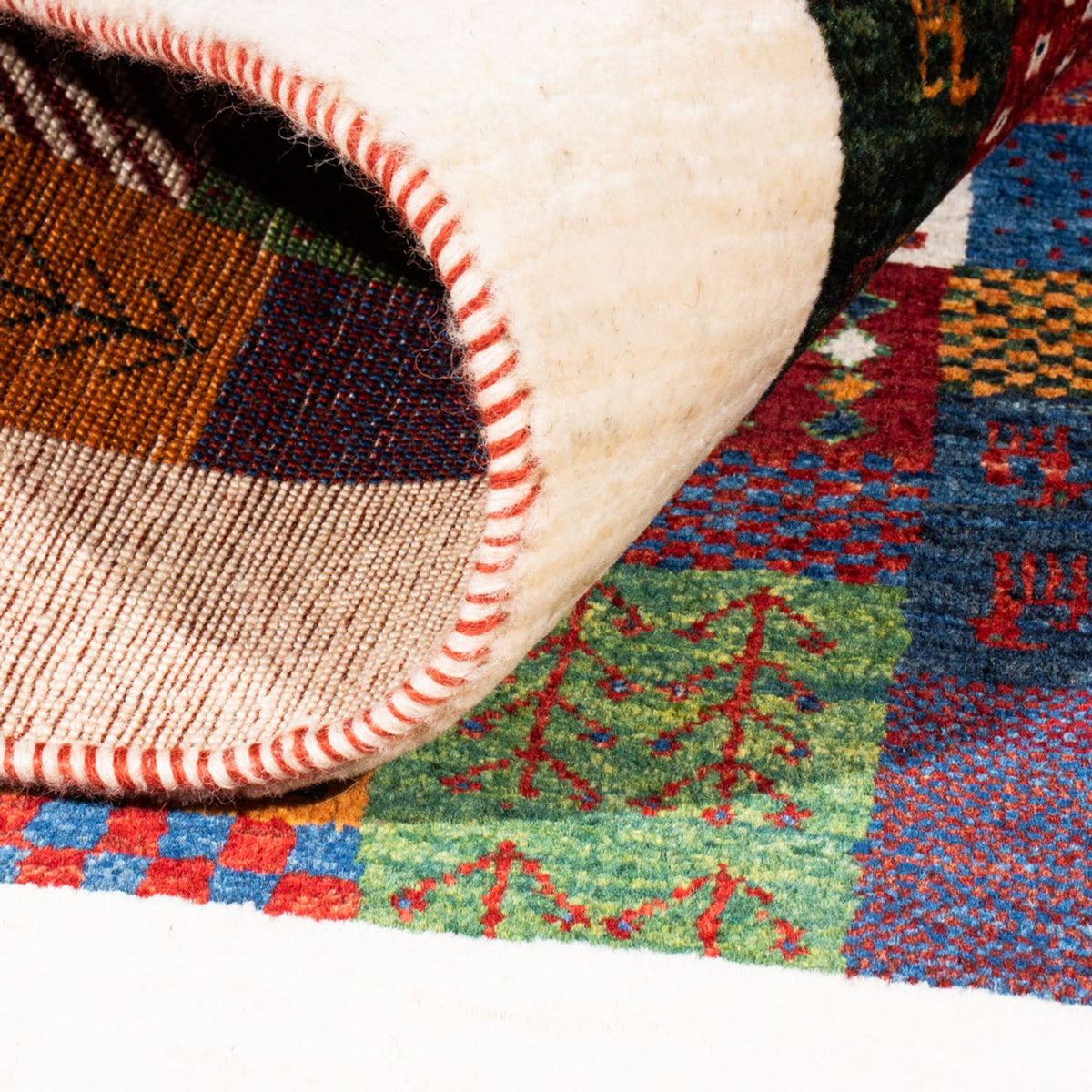 Dywan Gabbeh - Loribaft Perski - Royal - 124 x 85 cm - wielokolorowy