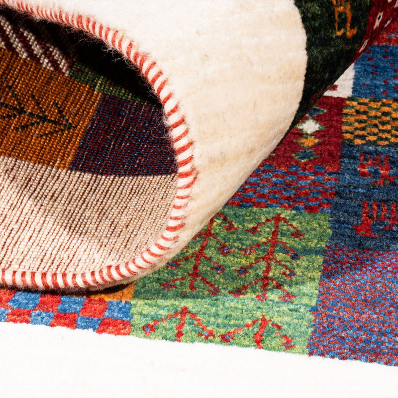 Dywan Gabbeh - Loribaft Perski - Royal - 124 x 85 cm - wielokolorowy